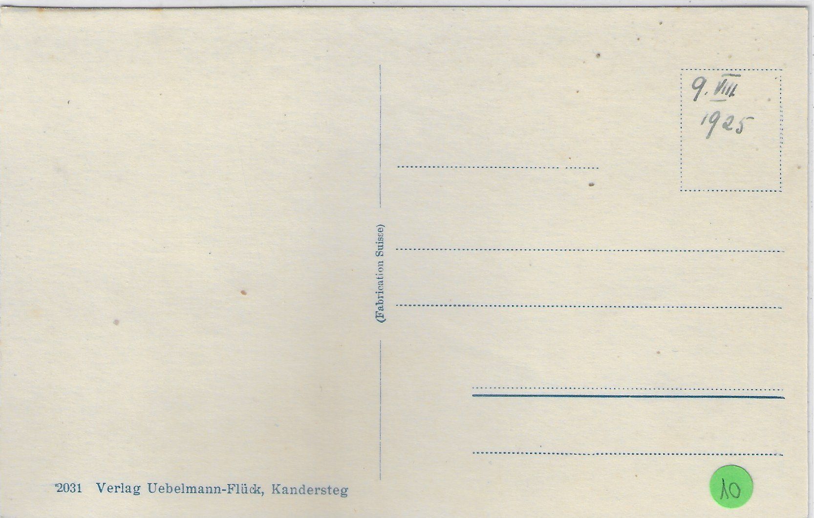 Cartoline postali: Oeschinensee - Die Schlucht – Usato da Ettingen venduto da Kartenplanet 1