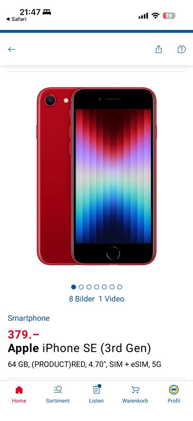 Apple Telefoni cellulari / Smartphones: Apple iPhone SE 3. Generation 64GB – Usato da St.Gallen venduto da perce19 4