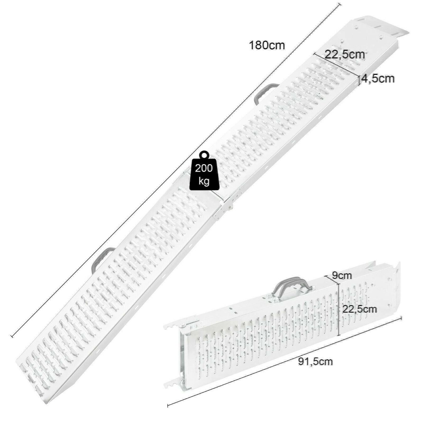 Rampe di accesso: Arebos 2x Faltbare Rampe max. 400 kg – Nuovo e nell'imballaggio originale da Bottighofen venduto da zaap 1