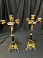 Paar Massive Louis XVI Kandelaber aus Bronze, 48 cm hoch