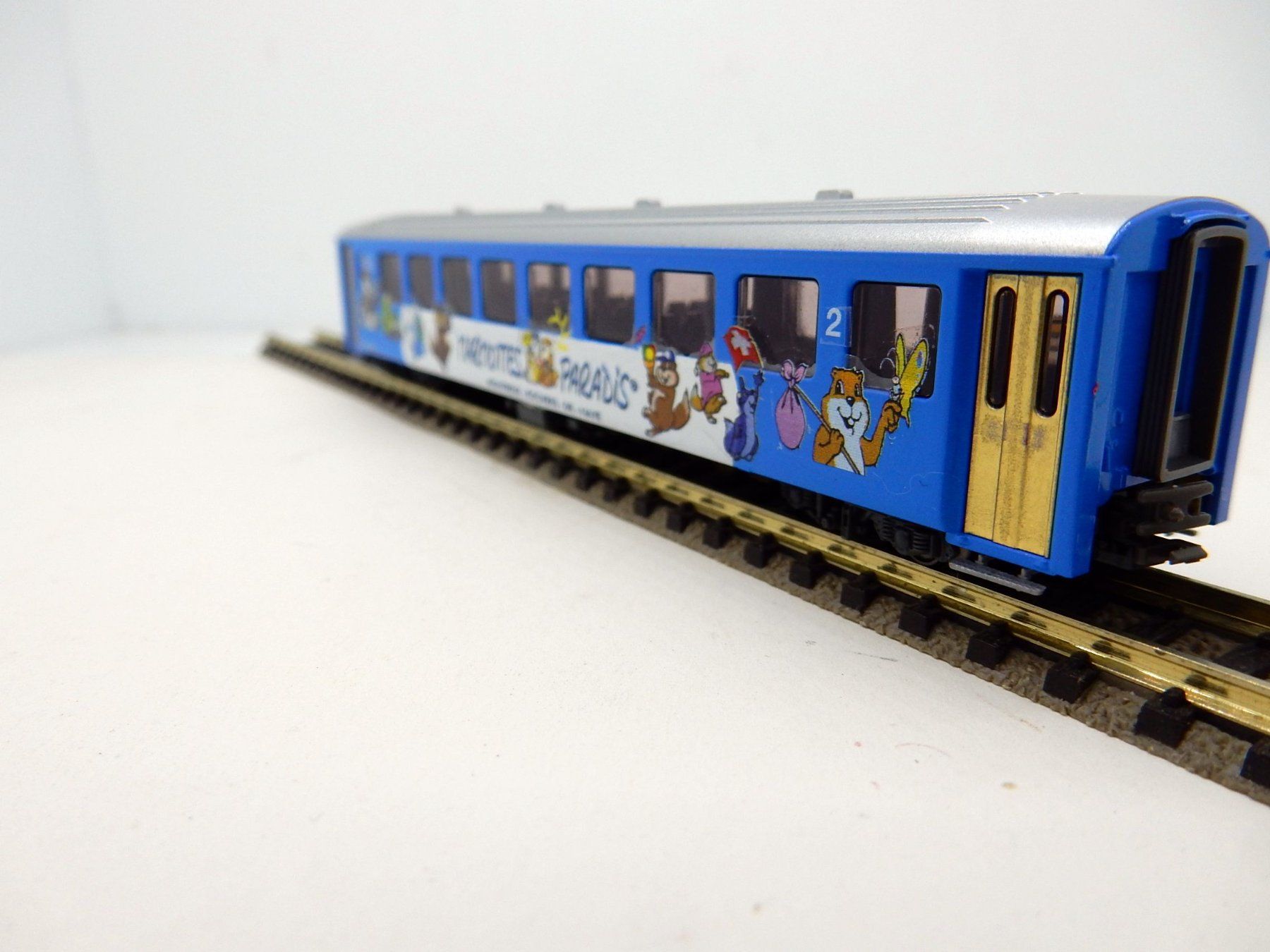 Kato Modellini di ferrovie: N - MOB  "Marmottes Paradis" Voiture EW 2CL - B1668 – Nuovo (secondo la descrizione) da Locarno venduto da Gudrun2 2