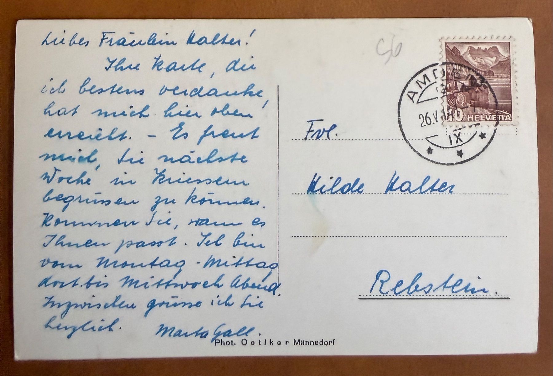 Cartes postales: Amden - Panorama. 1941 – D'occasion à Lutry par Ediego 1