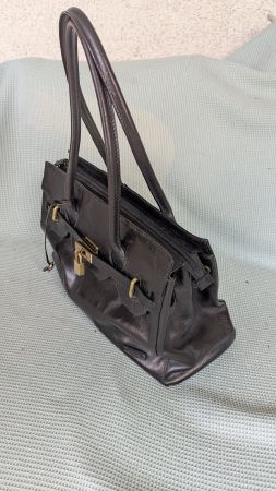 Louvier - elegante Handtasche sehr dunkles Braun