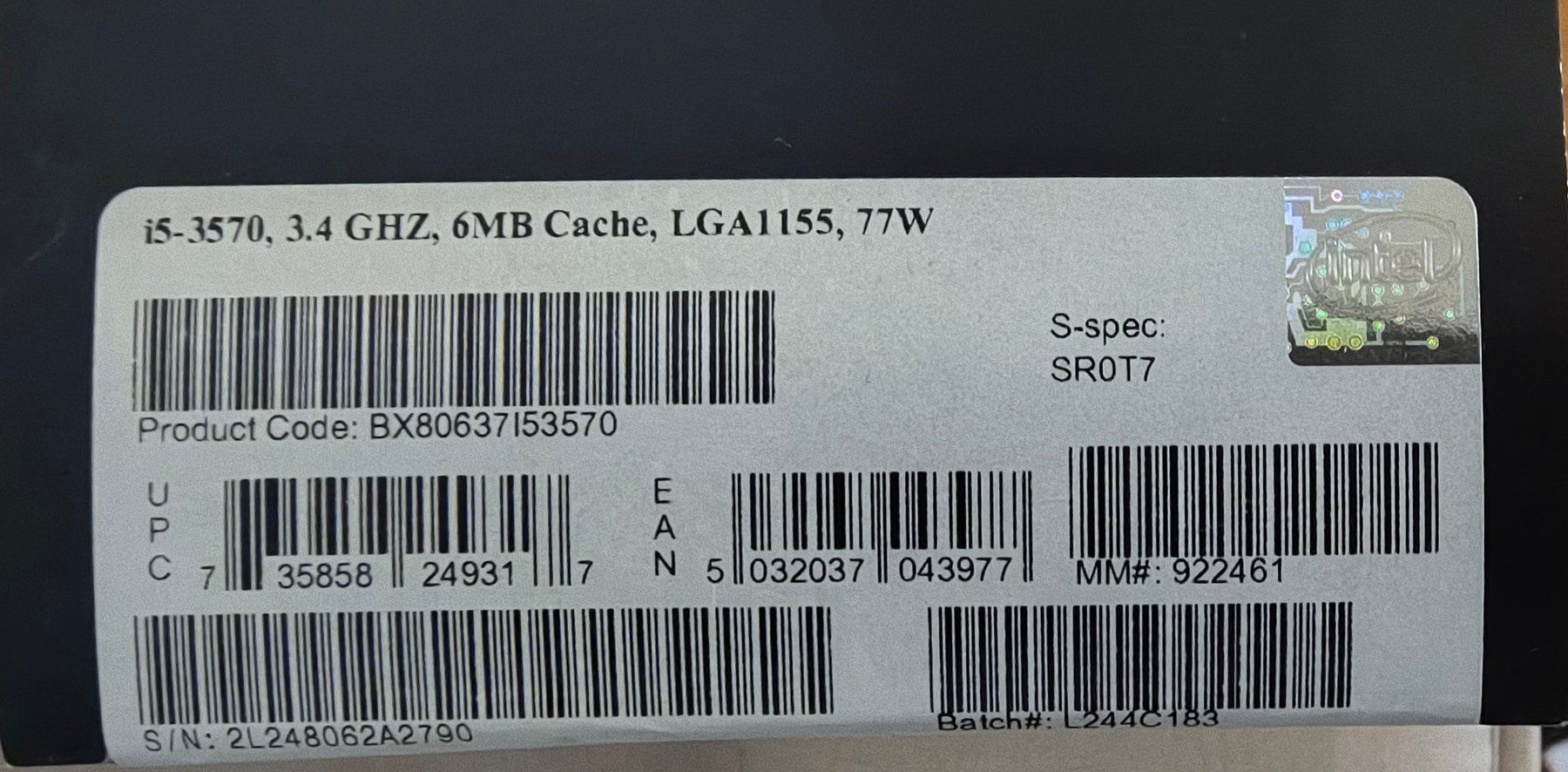 Intel Componenti elettronici: Intel Core i5-3570 – Usato da Basel venduto da Brutus3 1