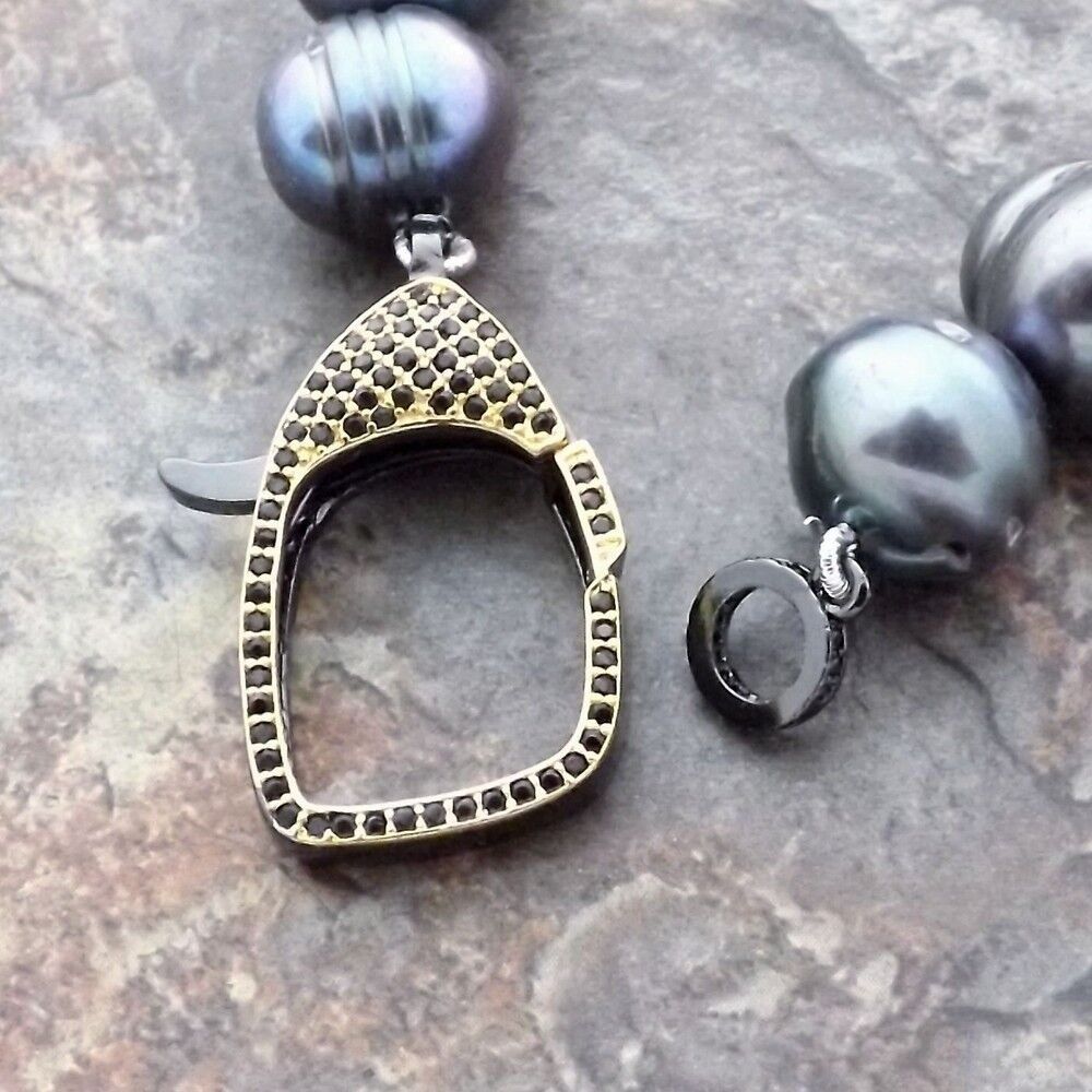Bracciali & Braccialetti: Schwarz Lua Perlen Armband Echt 1.2 cm Swarovski El. Perle – Nuovo (secondo la descrizione) da Prilly venduto da ilyria73 2