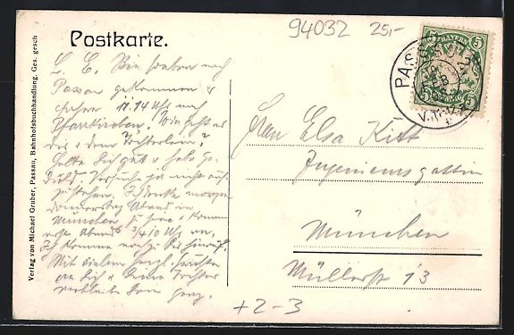 Cartoline postali: AK Passau, Briefträger, Stadtpanorama – Usato da Berlin venduto da bartko-reher 1