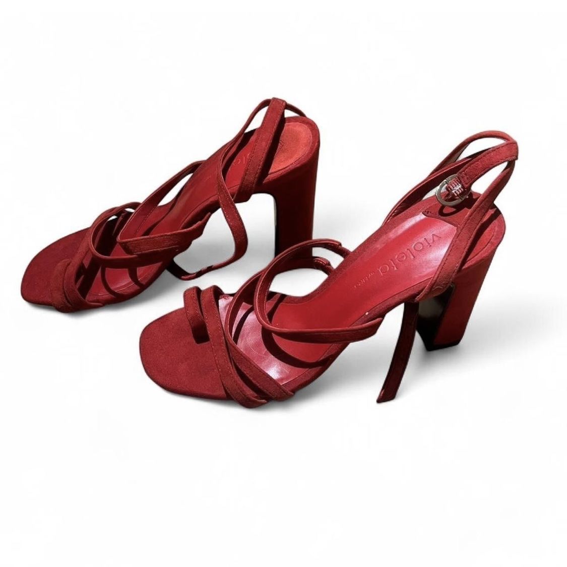 Mango Scarpe da donna: Red Strappy Mango Heels / Sandals – Usato da Kriens venduto da tiy_wxz5 1