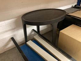 Flexform Mood Beistelltisch oval, Eiche schwarz, 70 × 50 cm