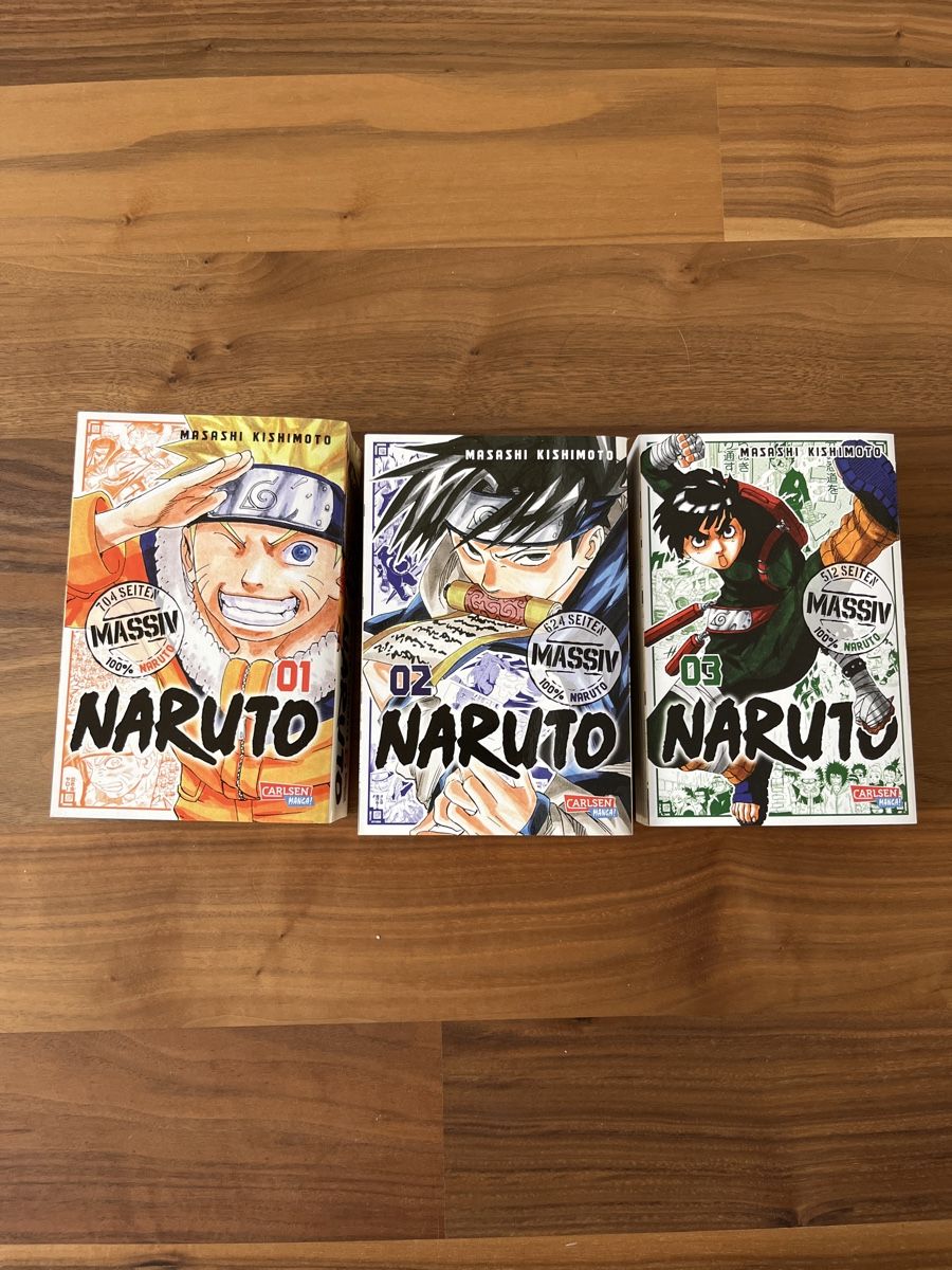 Comics: Naruto Massiv Manga 1, 2 und 3 – Neu (gemäss Beschreibung) aus Thal von