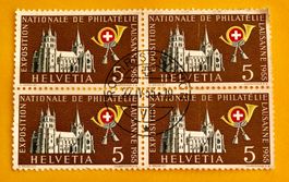  Viererblock Nr.320 Stempelt Rothrist 1955  