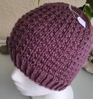 Handgestrickte Mütze Alpaka NEU 56-60cm