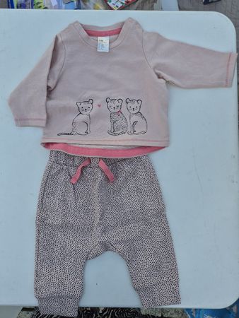 NEU Baby Set H&M rosa Katzen Grösse 62