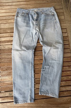 Levi’s 501 Original Fit Denim Jeans (W38/L36, Light Wash)