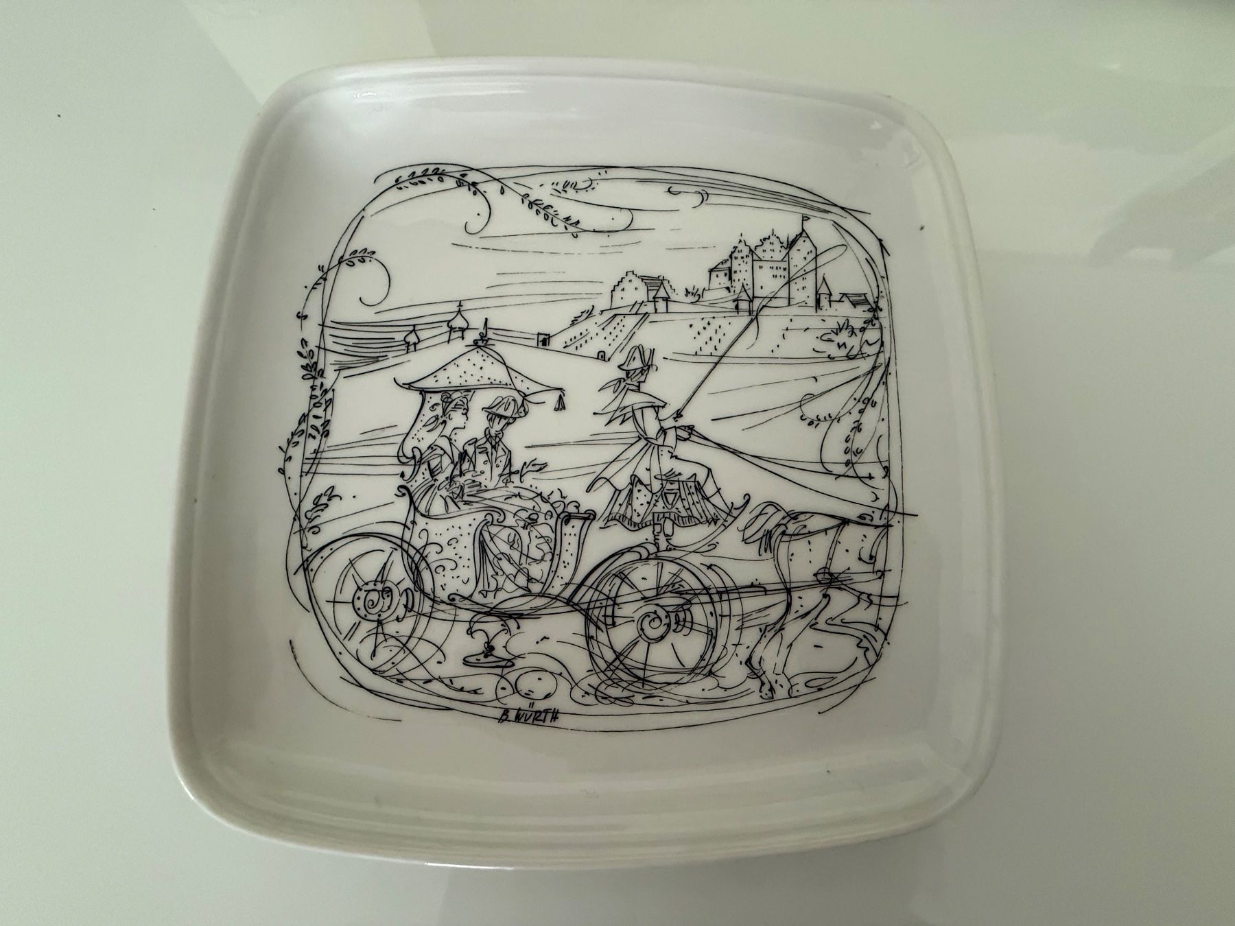 Tutte le decorazioni: 6 Teller "Langenthal" Bildergeschichte "Schloss Wildegg" – Usato da Pfäffikon SZ venduto da Smile6870 1