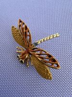 Broschen Libelle goldfarben