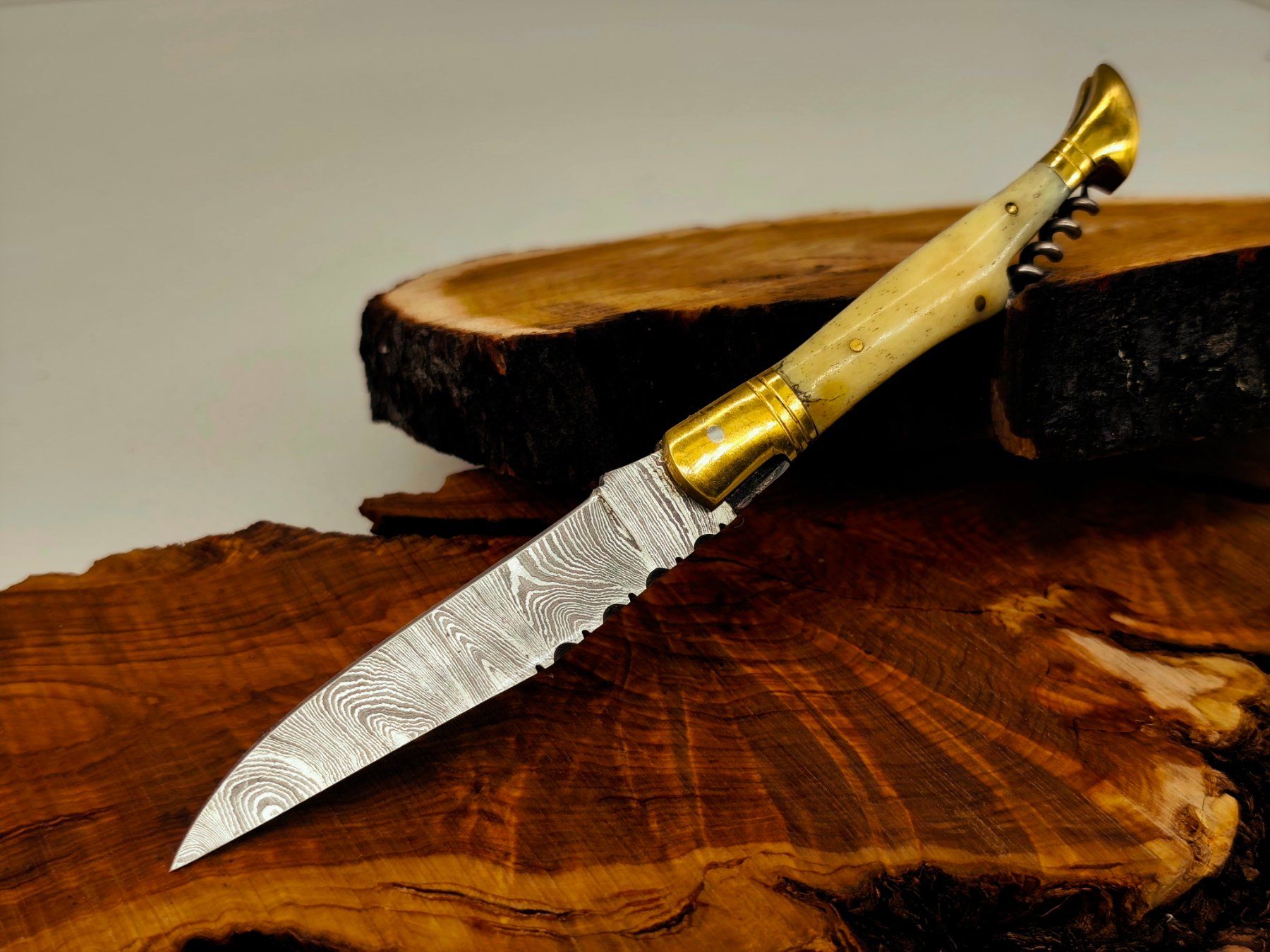 Accessori: Laguiole Damast Messer Klappmesser echtes Damastmesser – Nuovo e nell'imballaggio originale da Arlesheim venduto da Premius_1 2