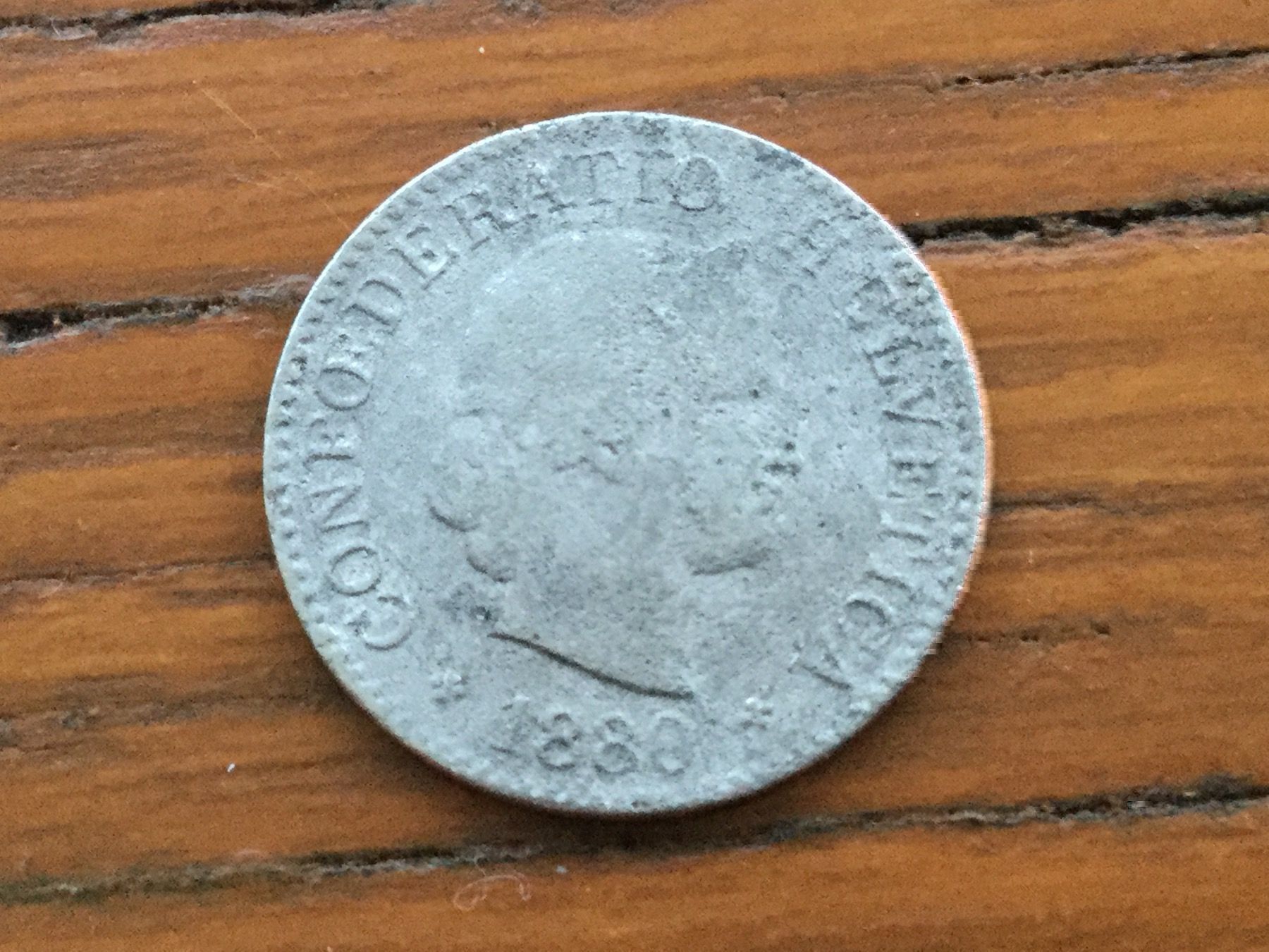 Alle Münzen: 5Rp. 1880 – Gebraucht aus Riehen von hansi999