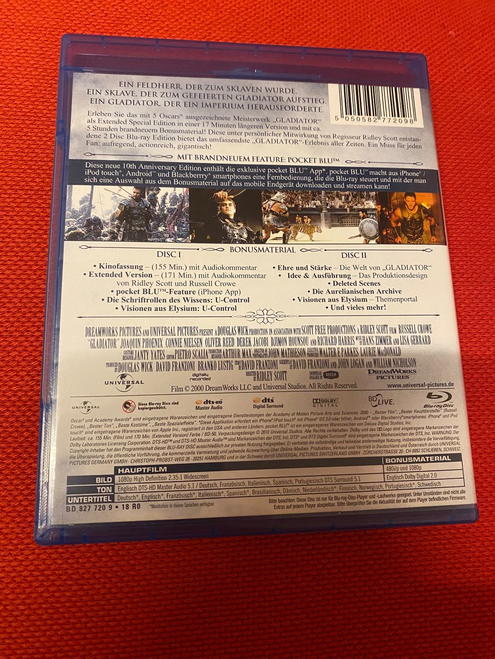 Tutti i DVDs: Gladiator 10th Anniversary Edition Blu-ray Disc – Nuovo (secondo la descrizione) da Einsiedeln venduto da Penguin_Holmes 1