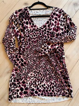 Pullover Next,V-Ausschnitt,Animalprint,weich,warm,Gr.S,NEU