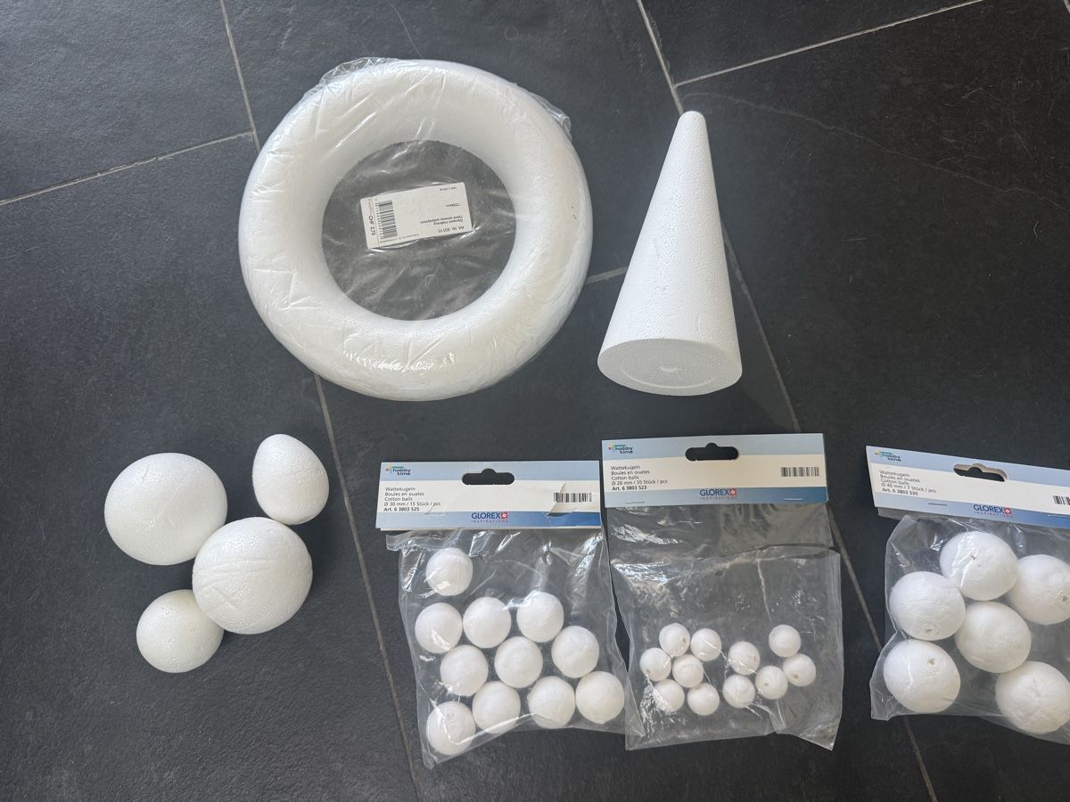 Glorex Kit bricolage: Styropor Bastelmaterial Kugeln Ring Kegel neu – Nuovo (secondo la descrizione) da Gurmels venduto da topsommer