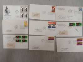 Briefmarken Ersttagsbriefe Sammlung USA, Top Zustand!
