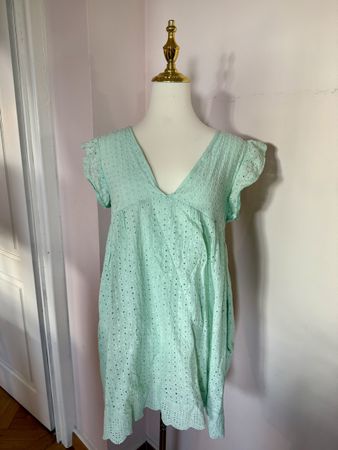 Combi short légère et ajourée bleu pastel, taille L