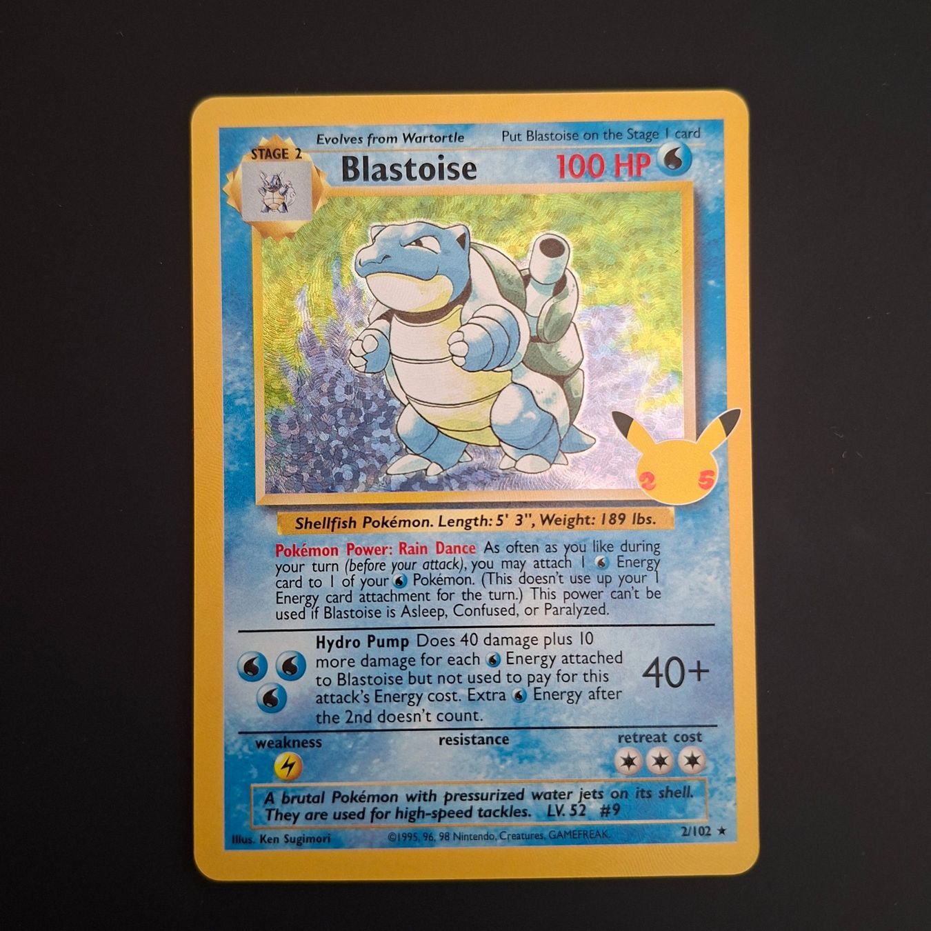 Pokémon Carte collezionabili: Blastoise  25th Celebration EN – Usato da Biasca venduto da Sara_Poke123