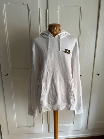 Hoodie Sweatshirt weiss "Stay Weird" L