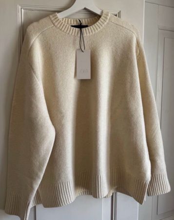 Zara Strickpullover Ecru Neu mit Etikett Gr. XL ⭐