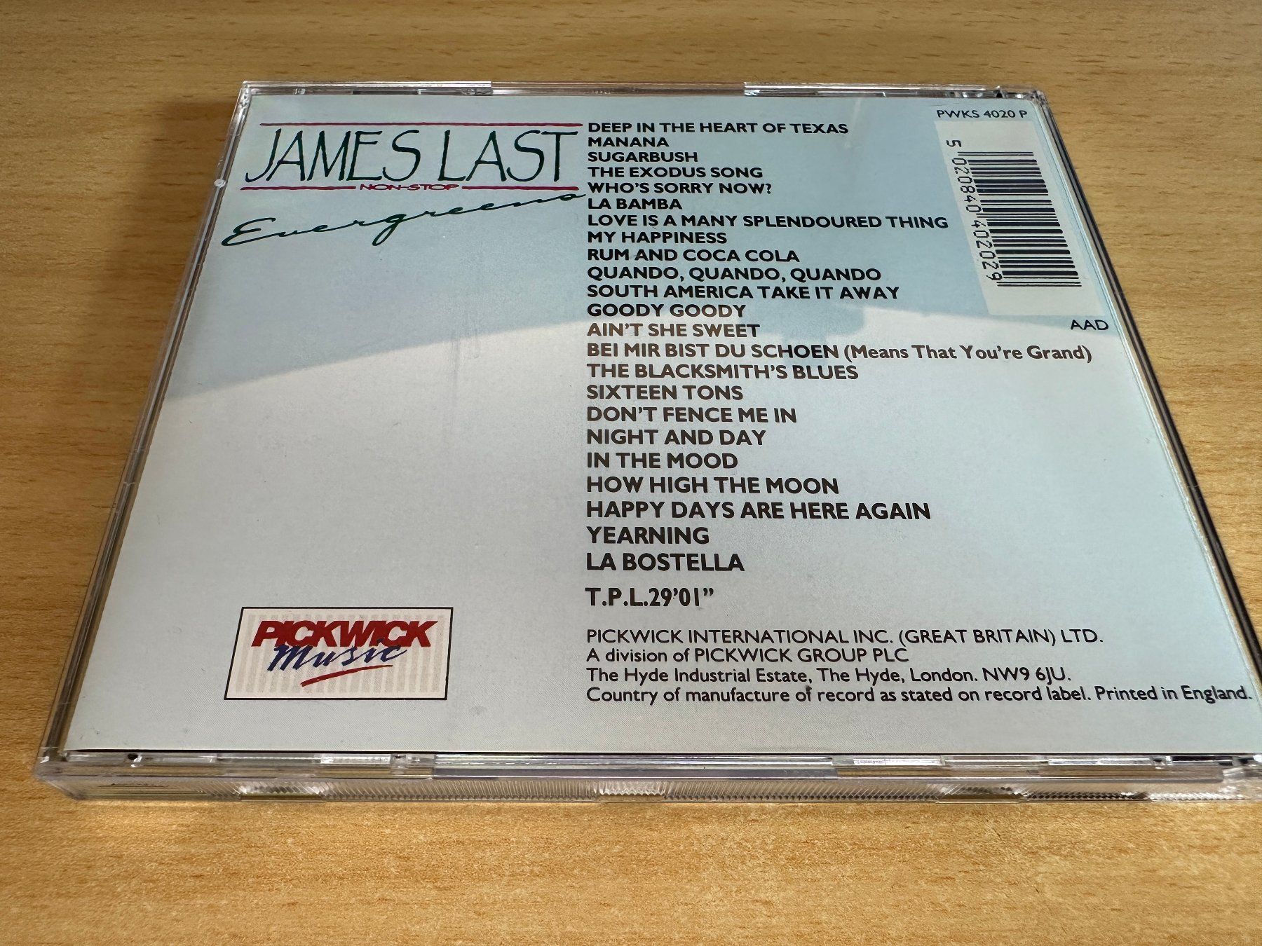 CD: James Last – Non Stop Evergreens – Usato da Rikon im Tösstal venduto da Alpenmutz 1