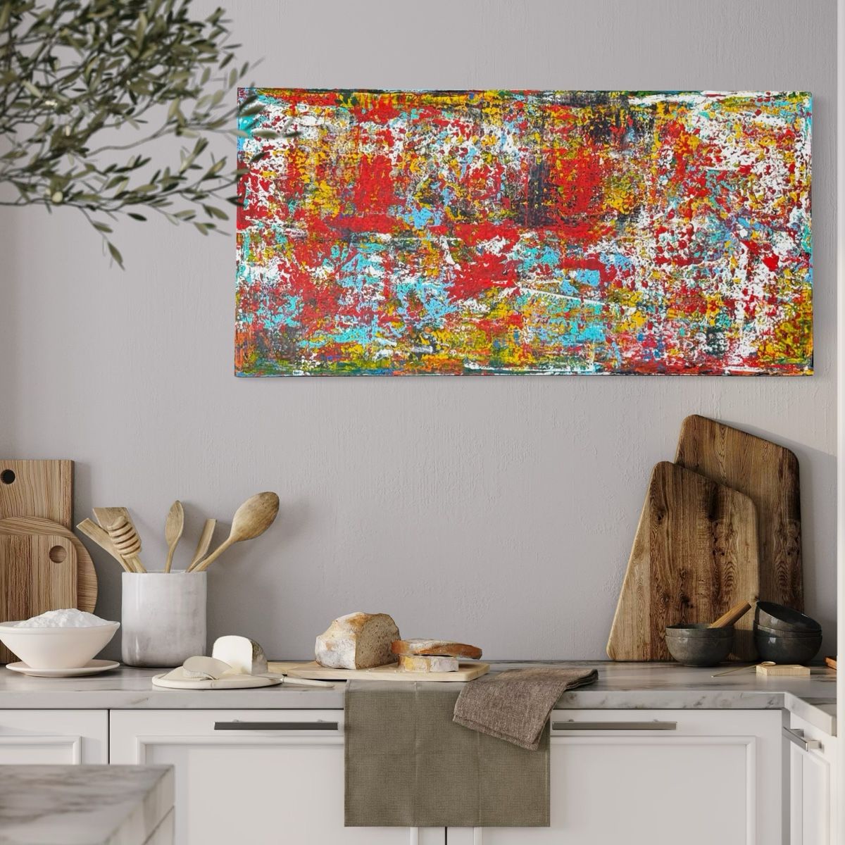 Dipinti: Originales abstraktes Gemälde, Unikat, 120x60cm – Nuovo e nell'imballaggio originale da Berikon venduto da home-artsch 8