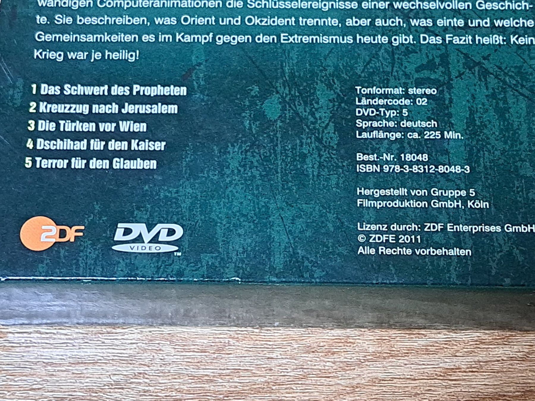 Tutti i DVDs: Der Heilige Krieg, Boxset mit 5 Discs, Kreuzzug n Jerusalem – Nuovo (secondo la descrizione) da Unterseen venduto da Kanica 3