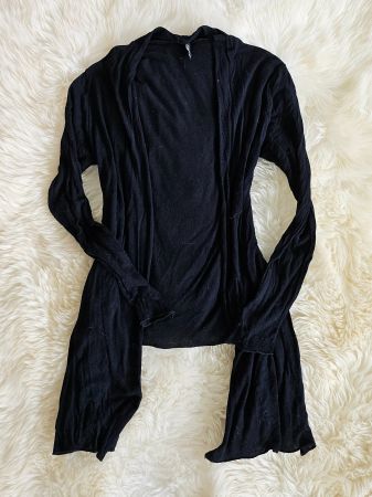 Shirtjacke/Cardigan dünn, asymmetrisch ,schwarz, Gr.XS