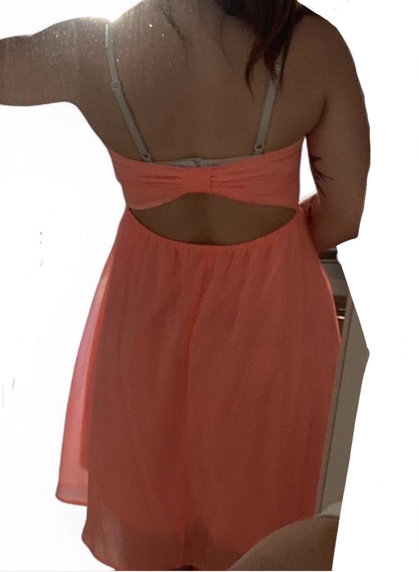 Vestiti: Sommerliches, leichtes, lachsfarbenes Kleid – Usato da Lyss venduto da DeaDiLuna 2