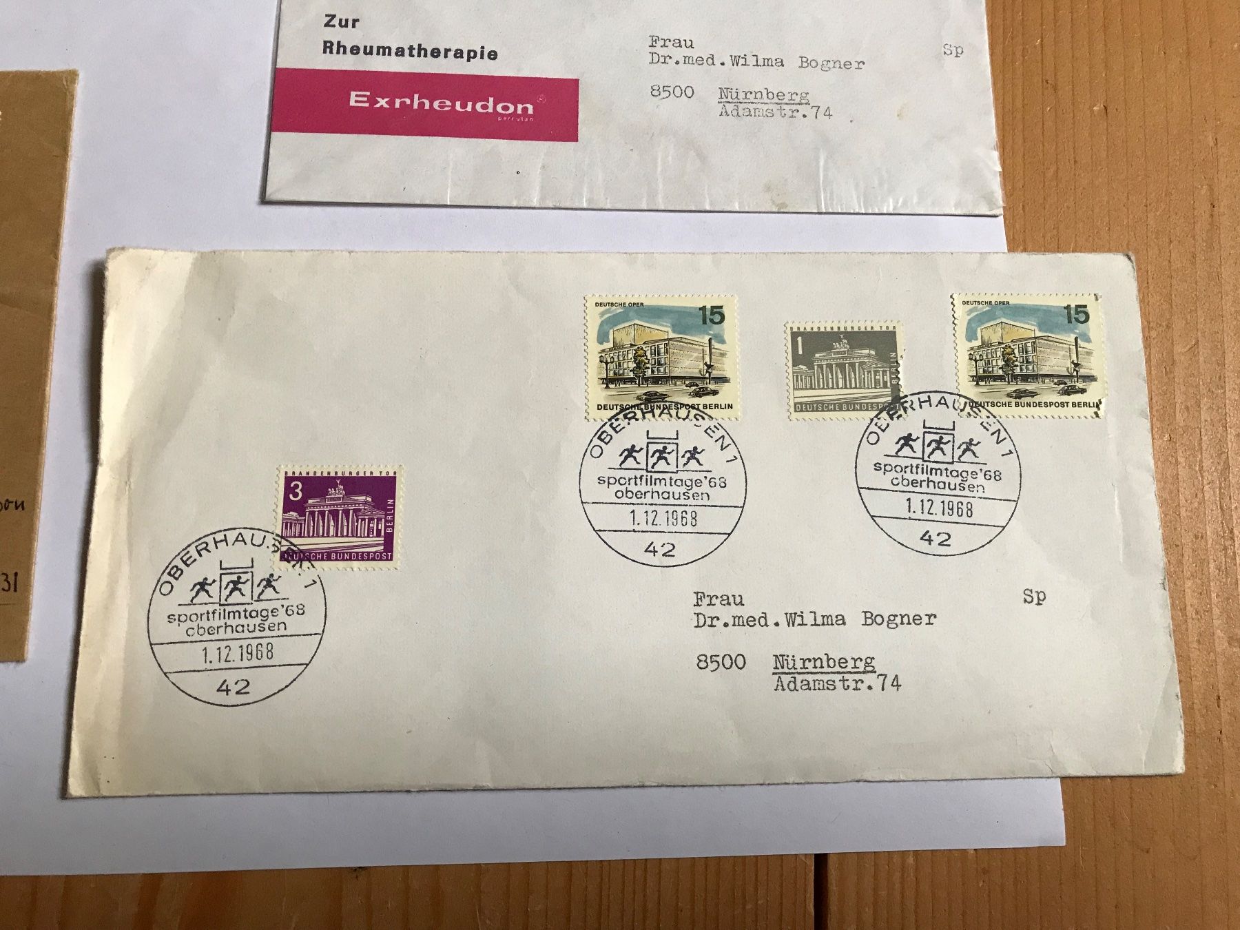 Tutti i francobolli: briefmarken 3 briefe deutschland 1968 – Usato da liestal venduto da makai05 2