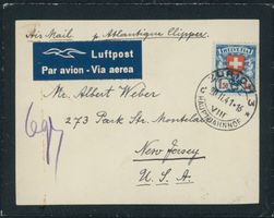 1934 - Wappenschild - Luftpost Brief - EF - nach USA