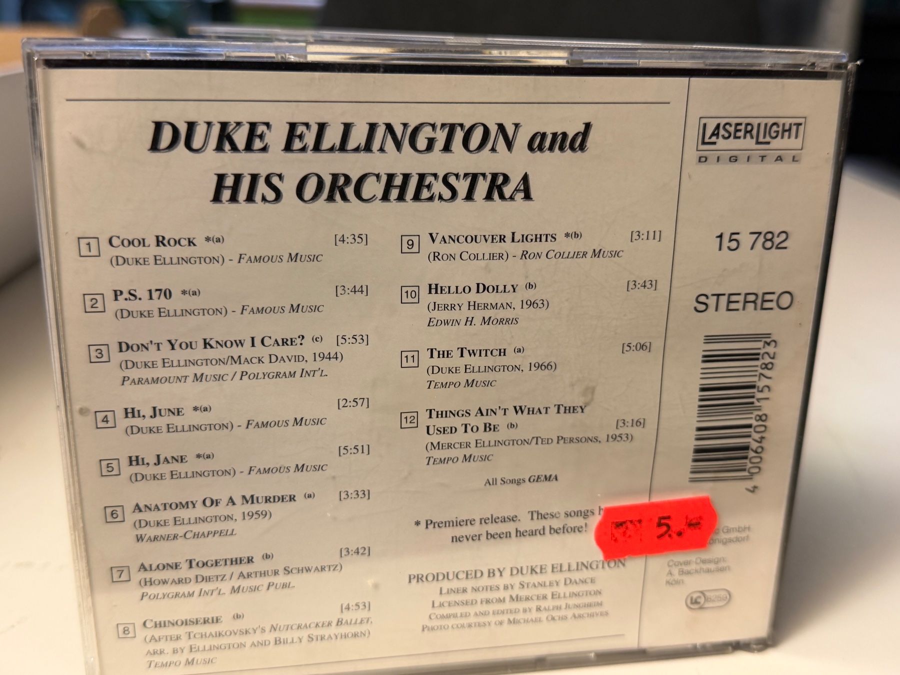 CD: Duke Ellington - Cool Rock - HB21B – Usato da Küsnacht ZH venduto da Jazztilldawn 1