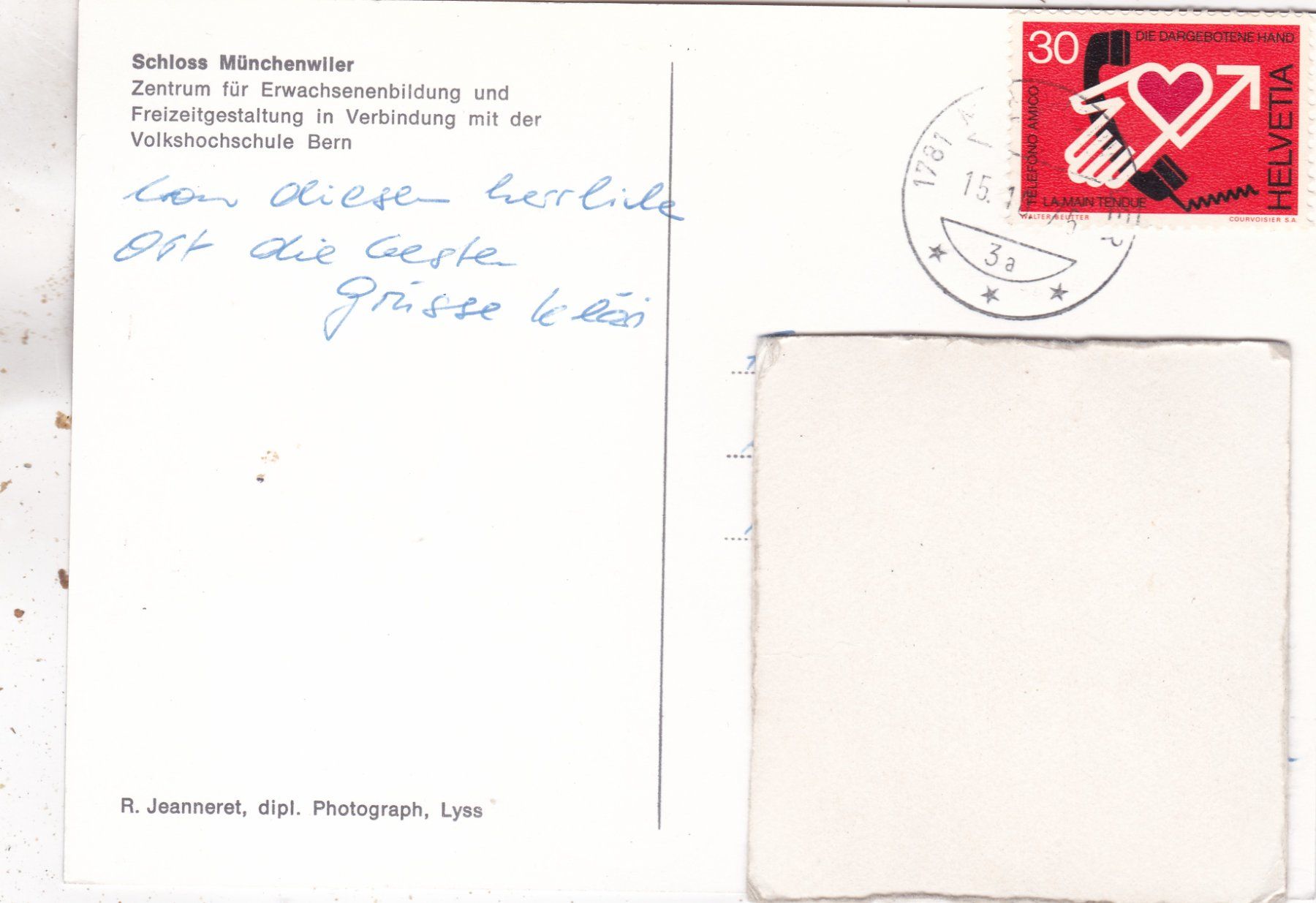 Ansichtskarten: Schloss Münchenwiler 1975 – Gebraucht aus Herisau von Lisegrat2008 1