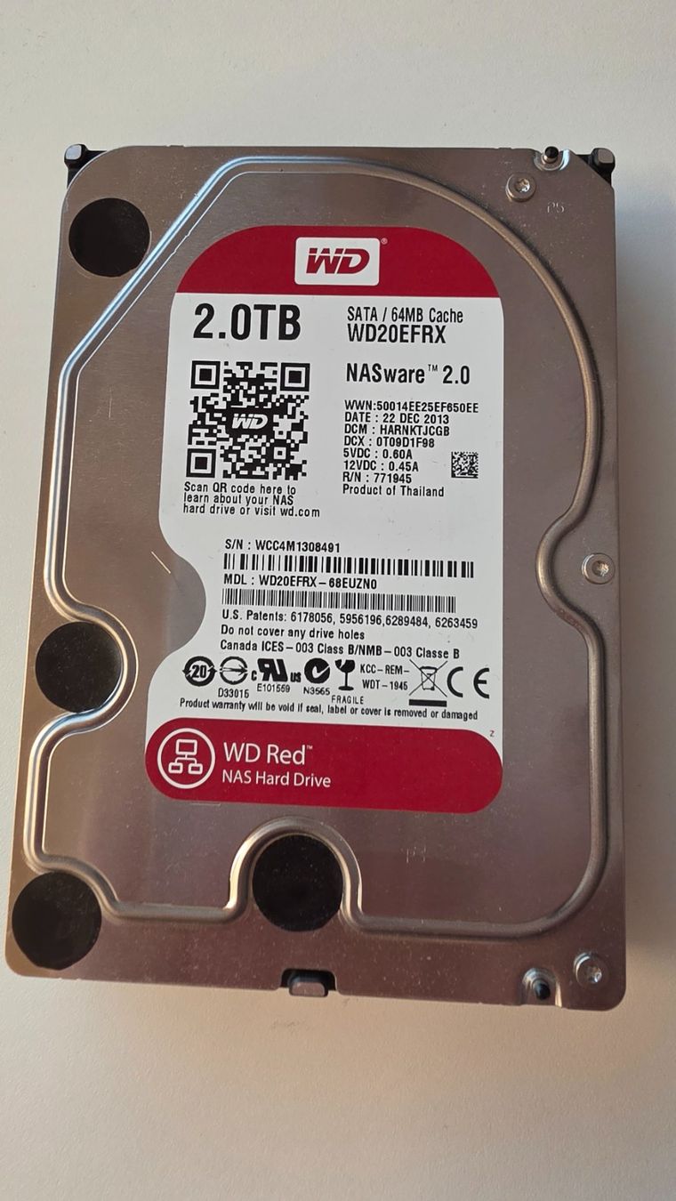 Western Digital Harddisks: 2TB HDD WD Red NAS – Gebraucht aus Künten von Thozogg