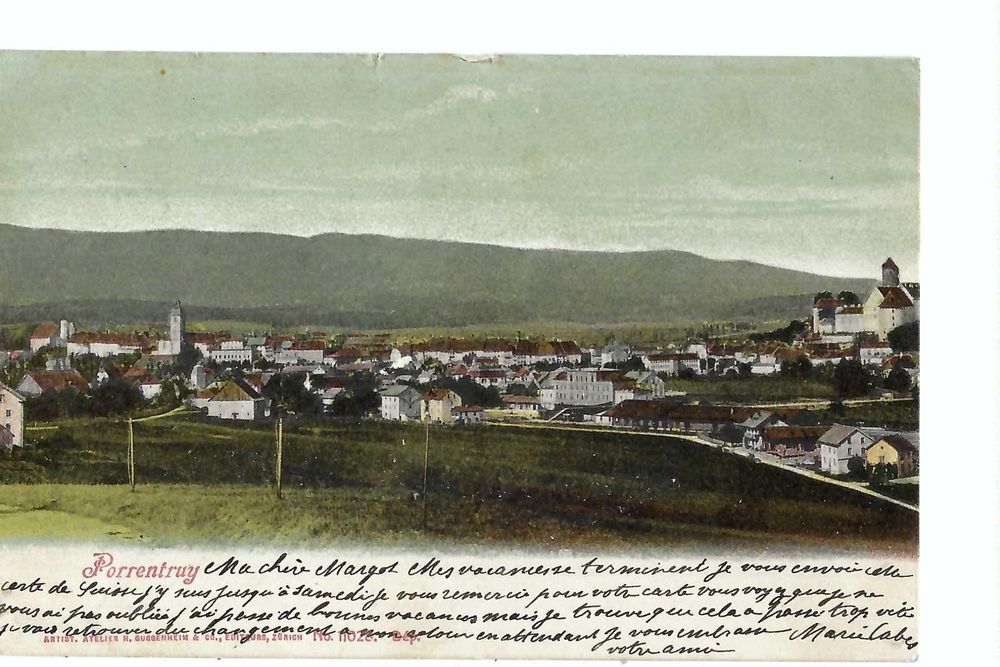 PORRENTRUY 1904; Artist. Atelier H. Guggenheim & Co Kaufen auf Ricardo