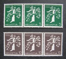 1939 Landi 2 Dreiereinheiten italienisch postfrisch