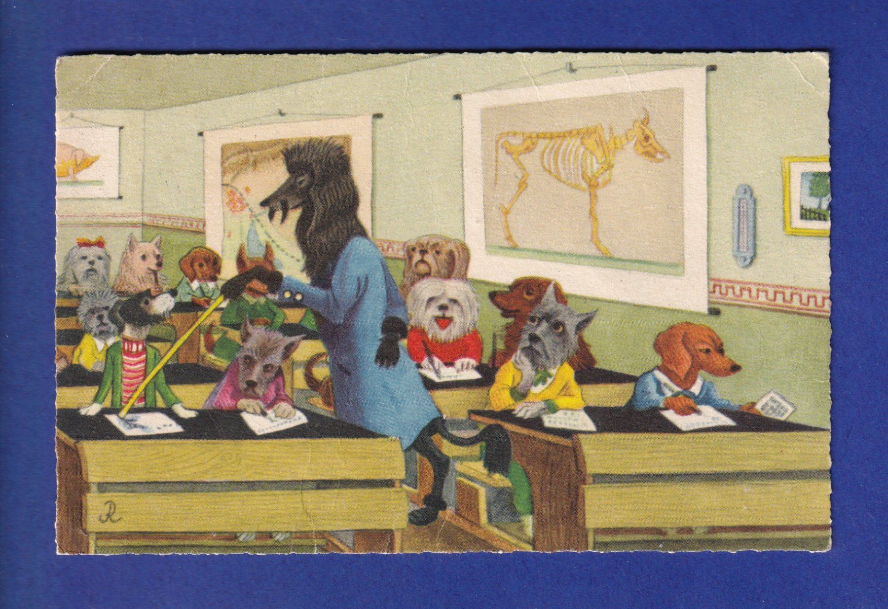Cartoline postali: CHIEN humanisés // pli // – Usato da Pully venduto da nicecards-shop