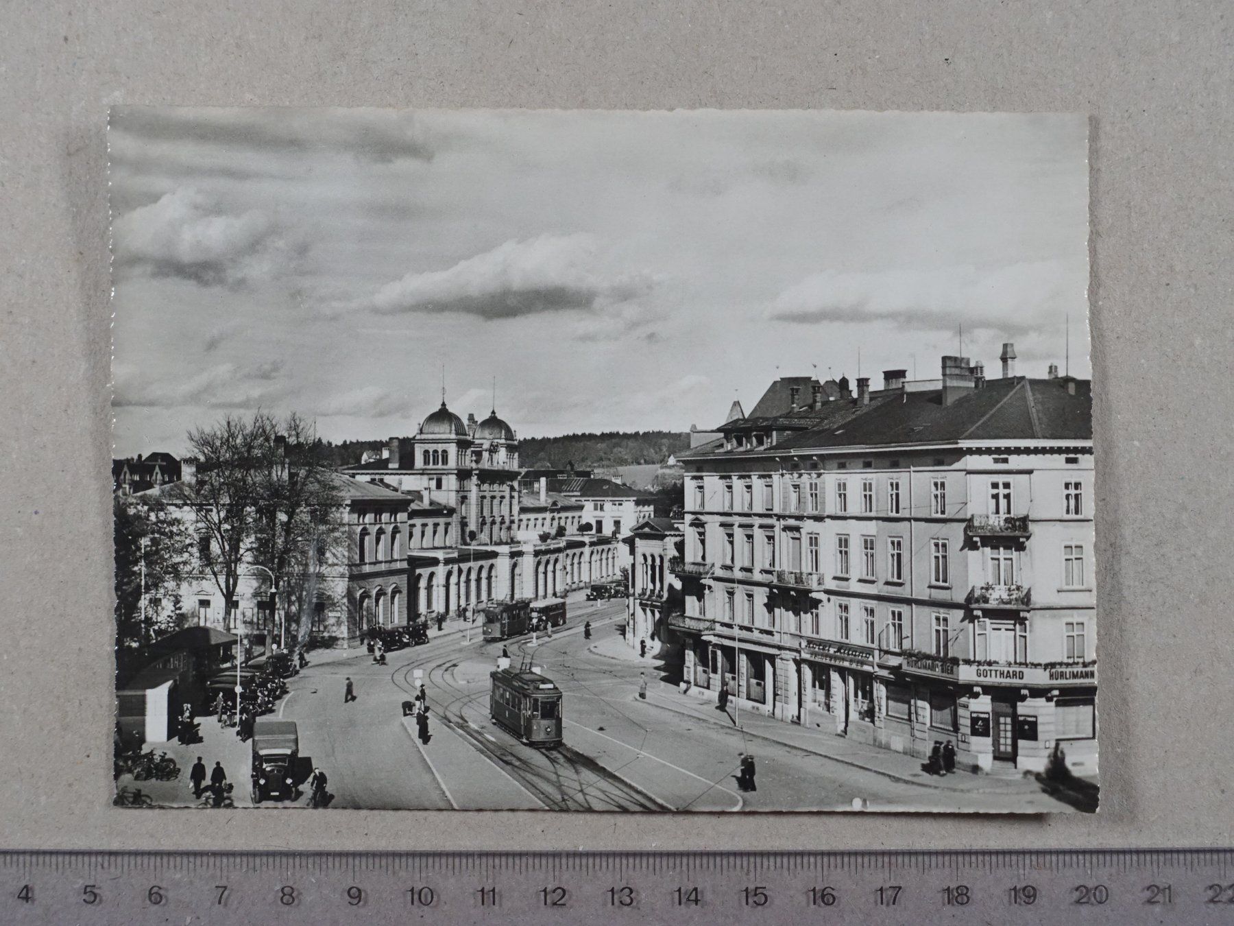Cartoline postali: Winterthur, Bahnhofplatz, Tram, 1947 – Usato da Lenzburg venduto da fh1