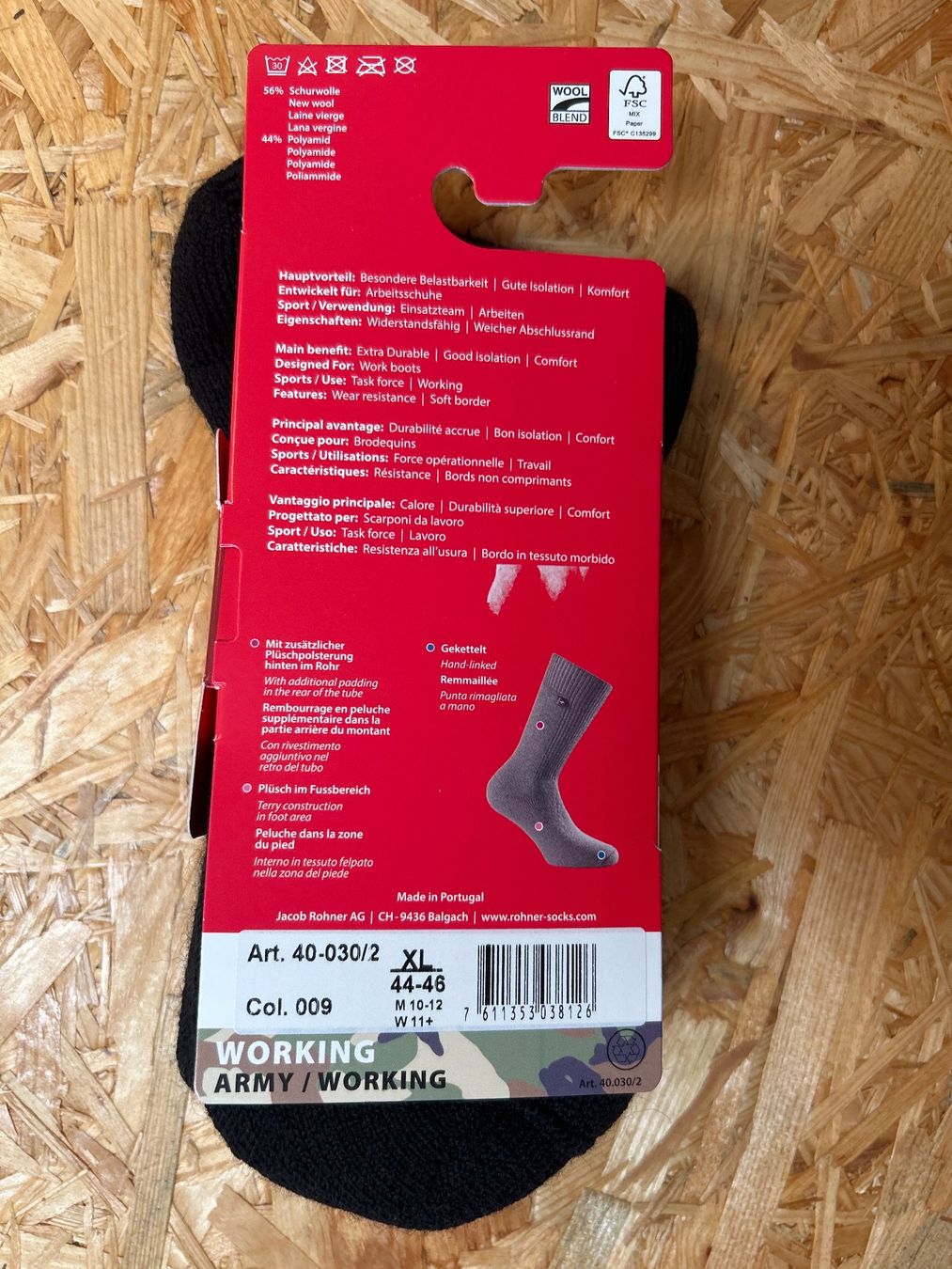 Rohner Calze: Neue Rohner Wollsocken Gr 44-46 – Nuovo e nell'imballaggio originale da Koppigen venduto da Bracher_Mail-House 1
