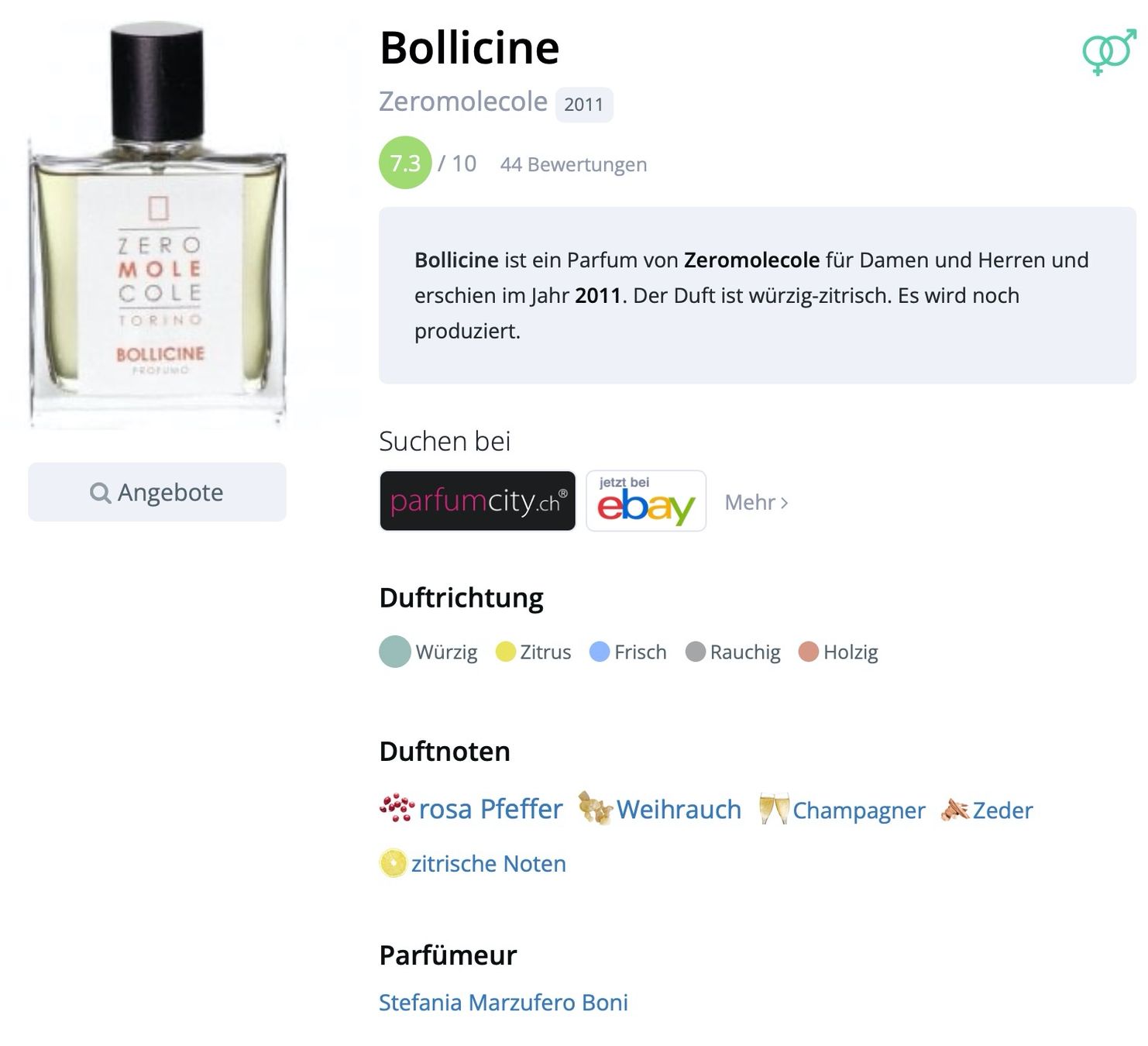 Profumi & Eau de Toilette: ZEROMOLECOLE TORINO "BOLLICINE" 100ml Parfum – Nuovo e nell'imballaggio originale da Hombrechtikon venduto da bettersurfer 2