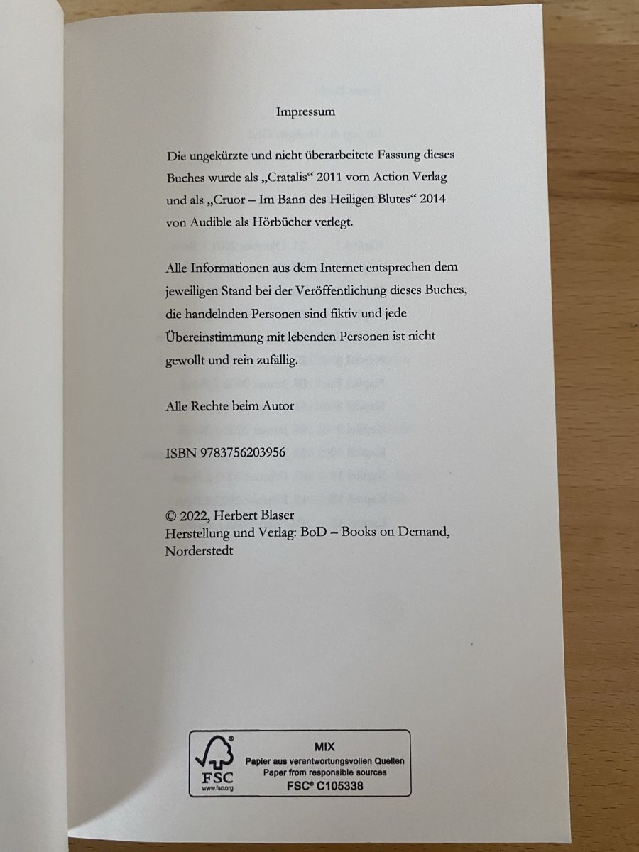 Libri: Verdammnis im Blut Gottes - Herbert Blaser – Usato da Schwarzenburg venduto da Michellu 5