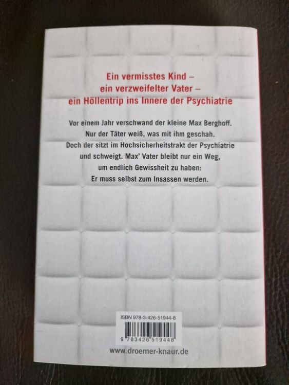 Sebastian Fitzek - Der Insasse - Psychothriller (Gebraucht) in ...