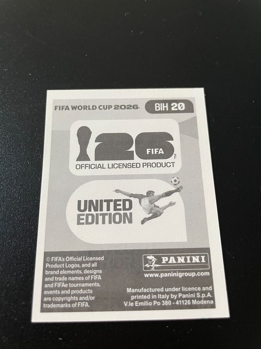 Panini Carte collezionabili: FIFA WM 2026 Sticker BIH 20 – Usato da Fahrwangen venduto da Venez 1