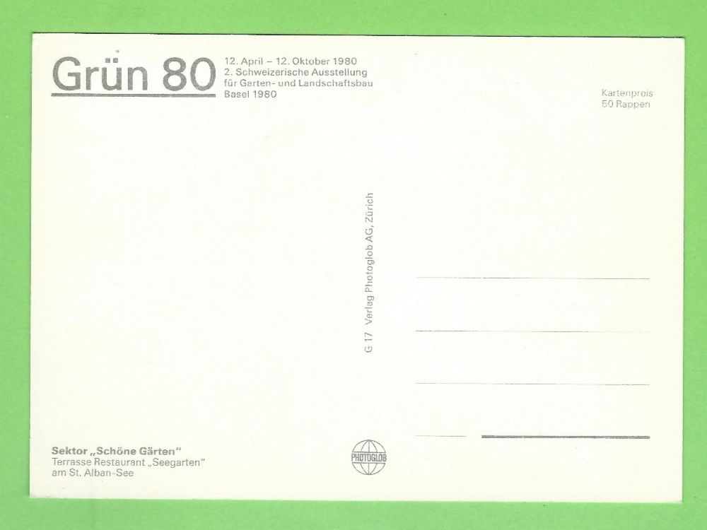 Cartoline postali: Grün 80 Basel – Usato da Zürich venduto da t24_de 1