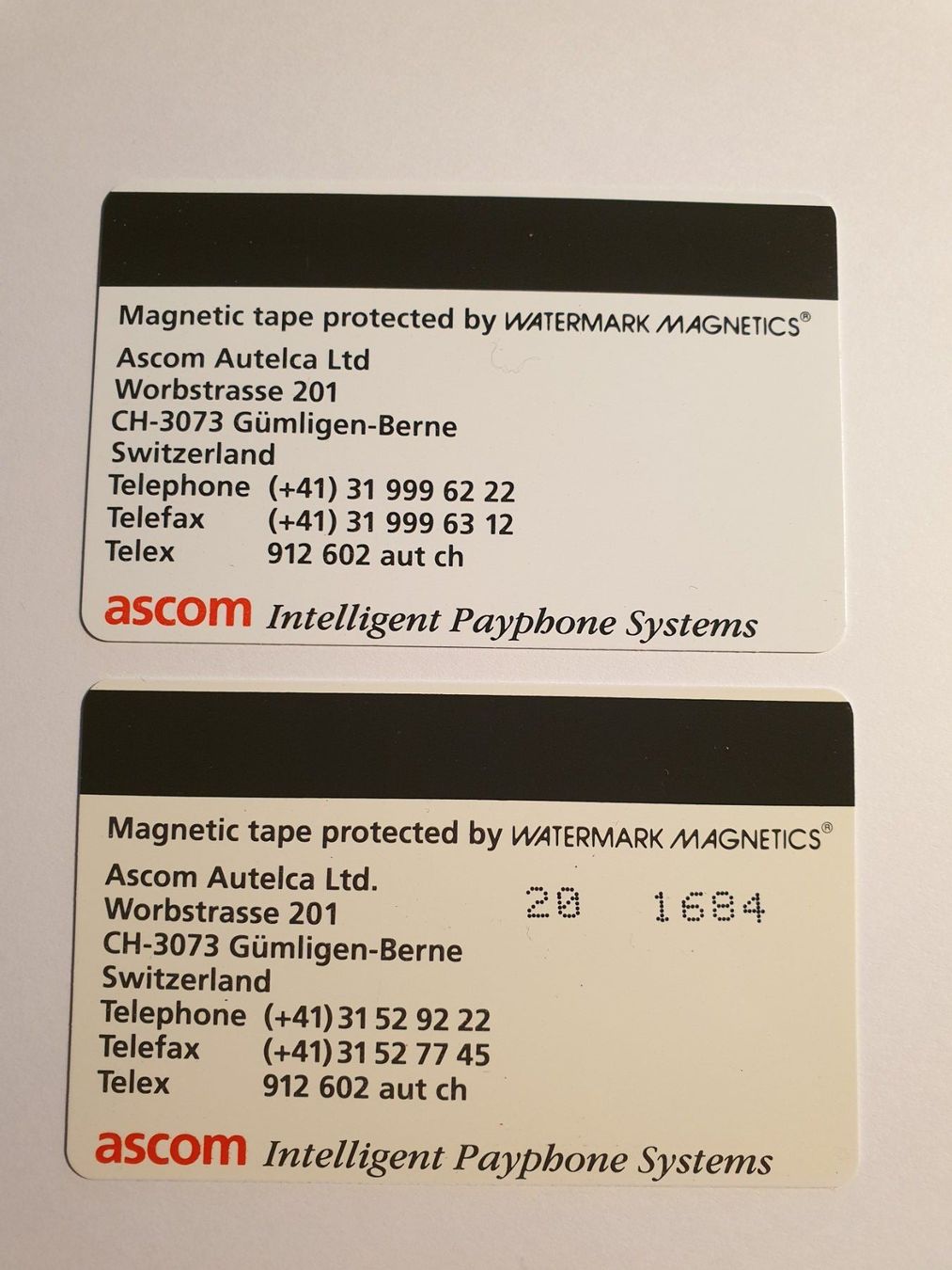 Schede telefoniche: Ascom – Usato da Rain venduto da chesz 1